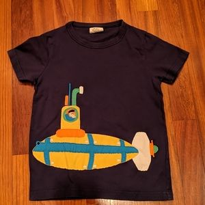 Mini Boden yellow submarine t-shirt 4-5